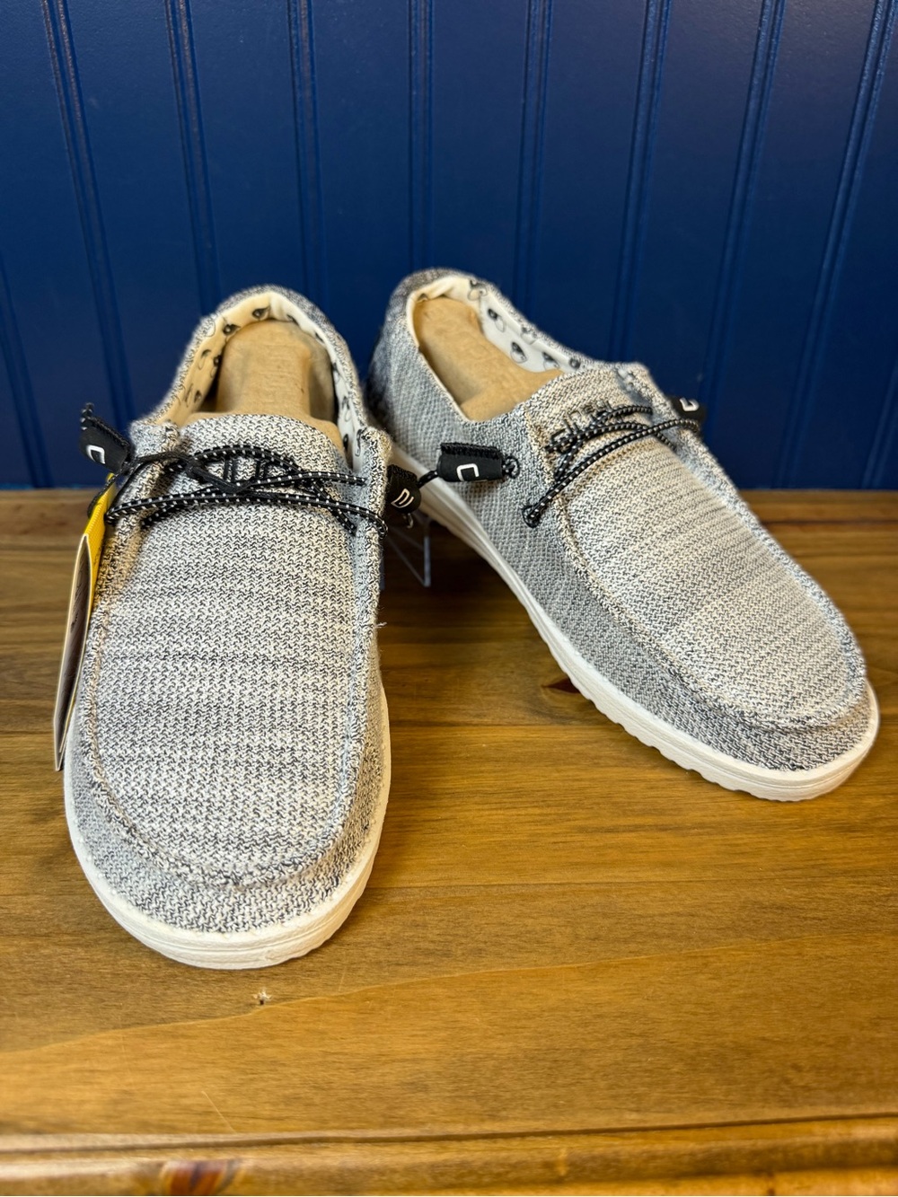 Hey Dude Wendy Stretch Yin Yang Gray Slip On Shoes Women’s 6 NIB